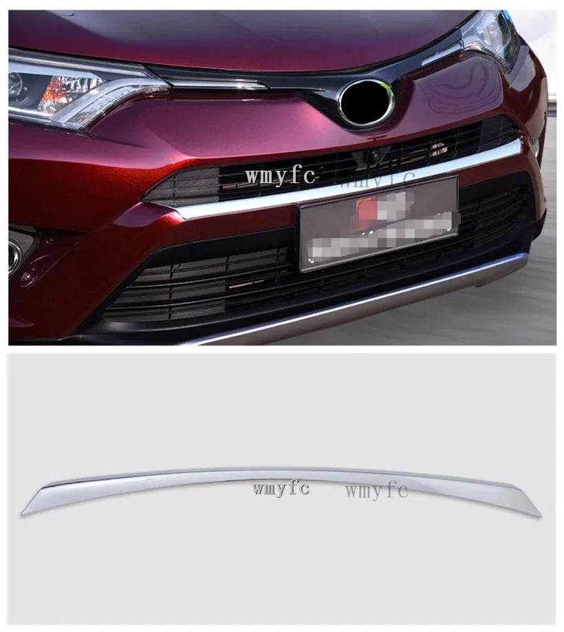 Подходит для TOYOTA RAV4 2016 2017 2018 ABS Хром передний бампер защитная полоса молдинг