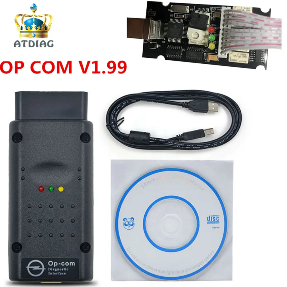 Новейший OPCOM V1.99 OP COM 1,99 OPCOM pic18f458 A+ качественный OP-COM для Op* el диагностический инструмент OP COM с реальным pic18f458