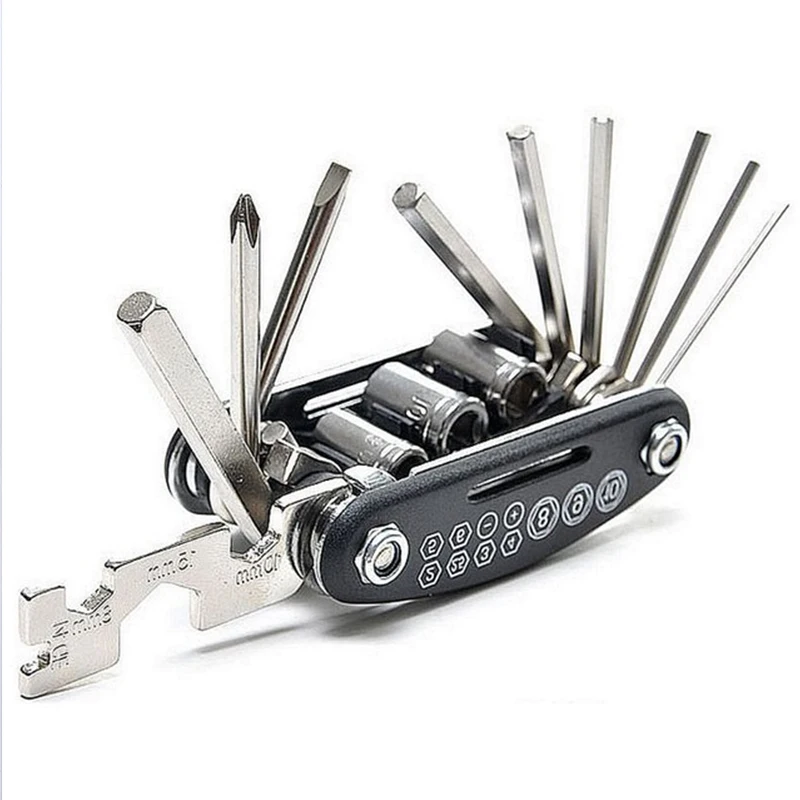 cheap 15 in 1 Bicycle Repair Tool Kits Multifunctional Bicycle MTB Bicycle Hexagon Screwdriver Repair Tool Bicycle Accessories Key Cha
