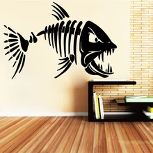 AiyoAiyo большие зубы Акула Рыба Дизайн стены стикер s для гостиной искусство стены стикеры Съемные украшения дома аксессуары