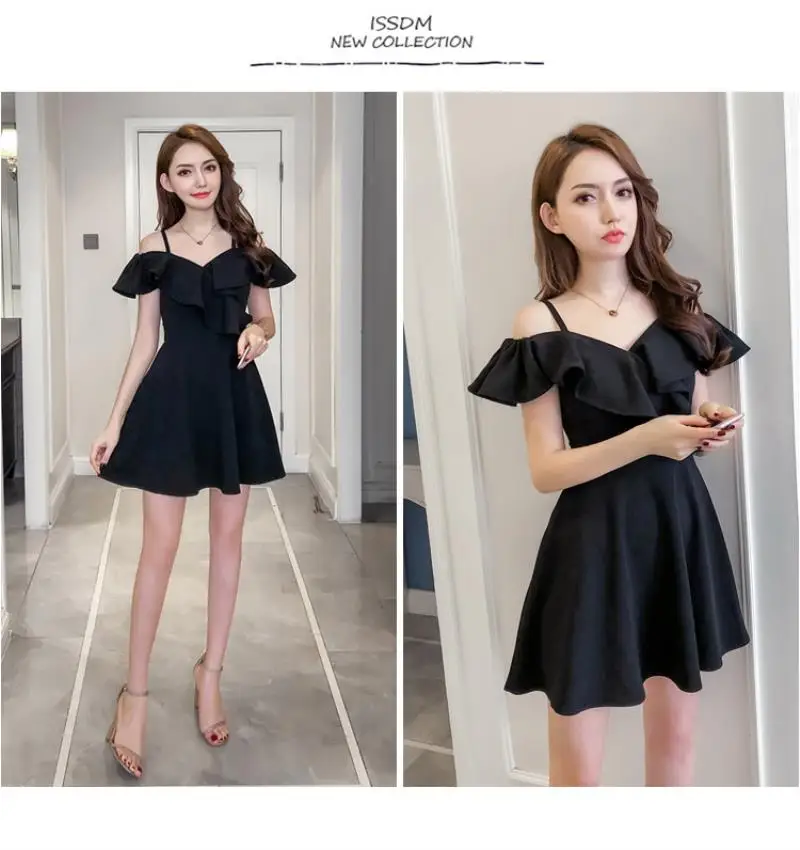 2018 NEW  Arrivals Women Summer 2018 NEW  Off Shoulder  Camisole  Dress  strapless  High waist skirt Mini   Dress Free shipping