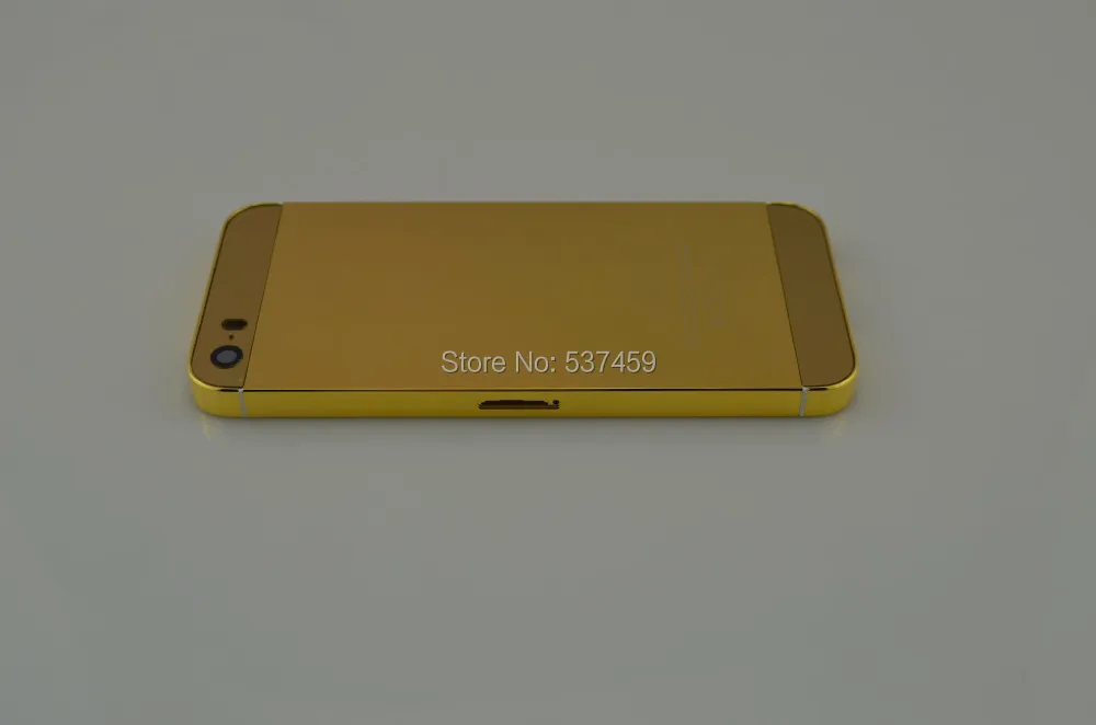 24K золотой корпус для iphone 5s 24K Золотая обшивка корпуса для iphone 5s со всеми боковыми кнопками