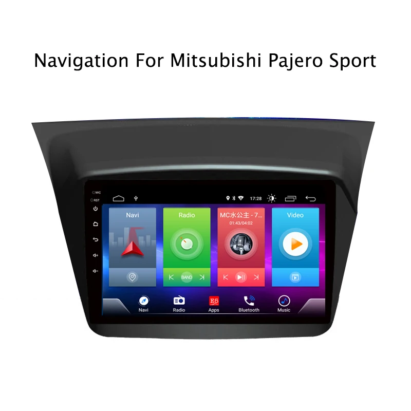 Excellent Car Android 8.1 Multimedia Player for MITSUBISHI Pajero Sport 2013-18 GPS Navigation Device USB bluetooth steering wheel control 1