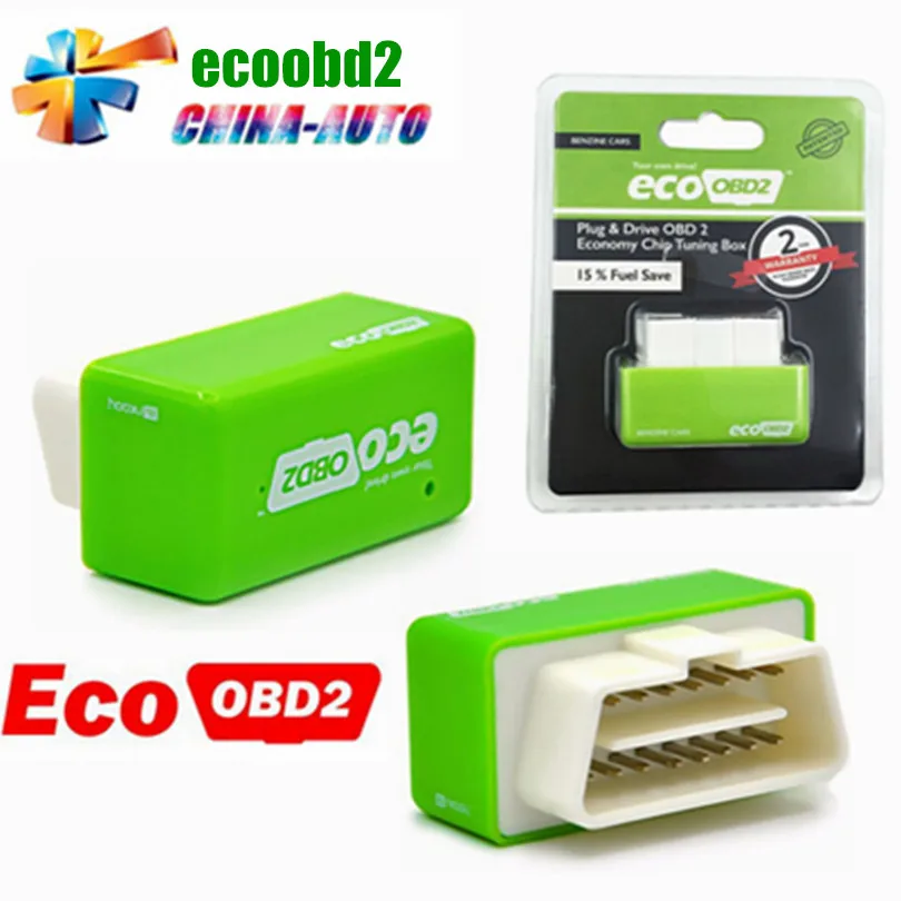 

2019 New Green EcoOBD2 Economy For Benzine Cars Chip Tuning Box 15% Fuel Save Plug and Drive Lower Fuel and Lower Emission