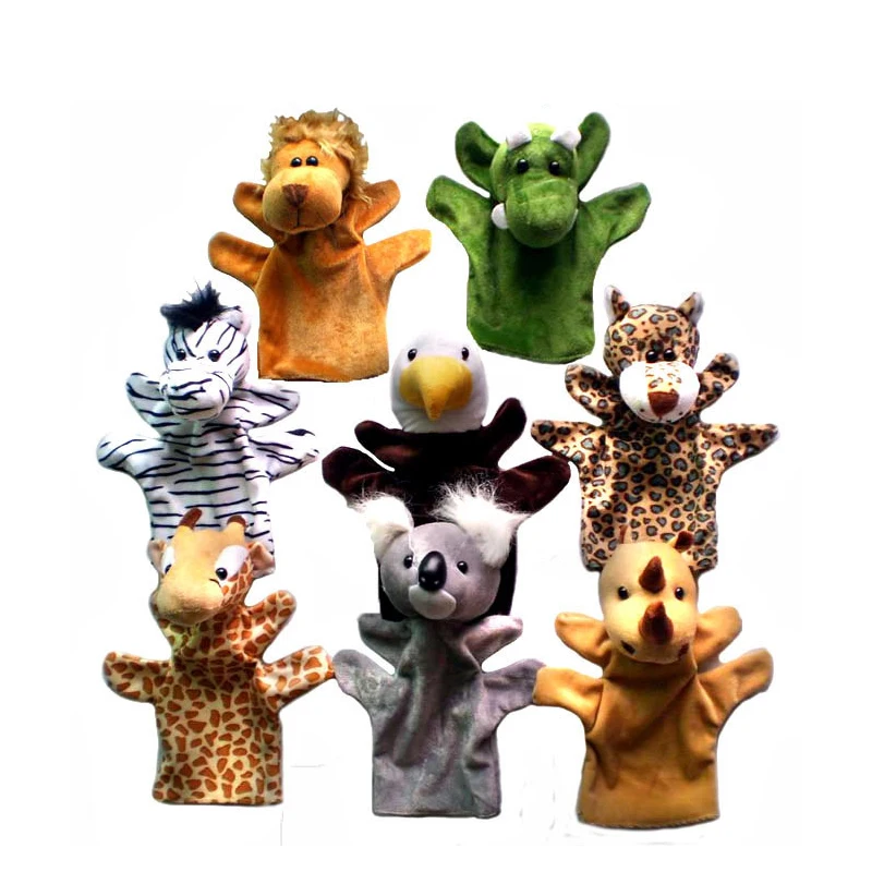 Ручные Кукольные Плюшевые игрушки для младенцев перчаточные куклы-животные панда Жираф черепаха Дракон кролик обезьяна Родитель Ребенок интерактивные игрушки