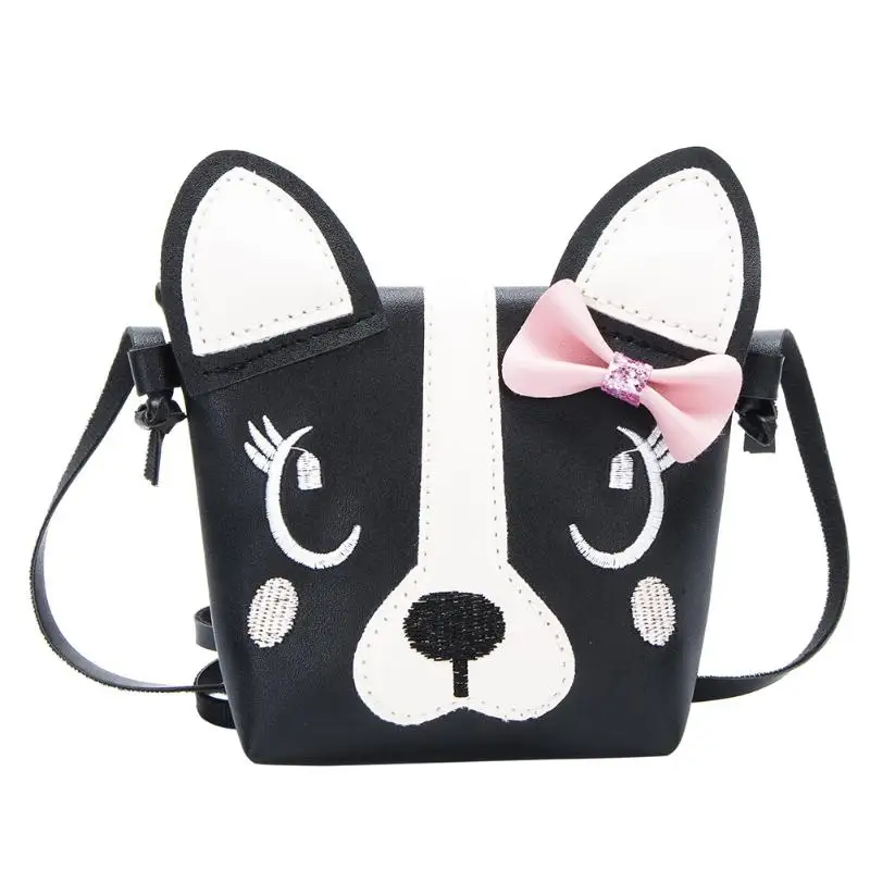 

HCH-Women Bag Cute Dog Children Handbag Girl Shoulder Bag Baby PU Leather Crossbody Purse Should Bag Kids Fashion Messenger Ba