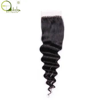 

Sterly Brazilian Loose Deep Wave Closure 8 -20 Inch Natural Color 4*4 Free Part Remy Human Hair Weave Closure Piece
