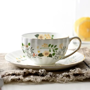 

Small flower bone china coffee cup dish tea cup ceramic tea cup coffee mugs