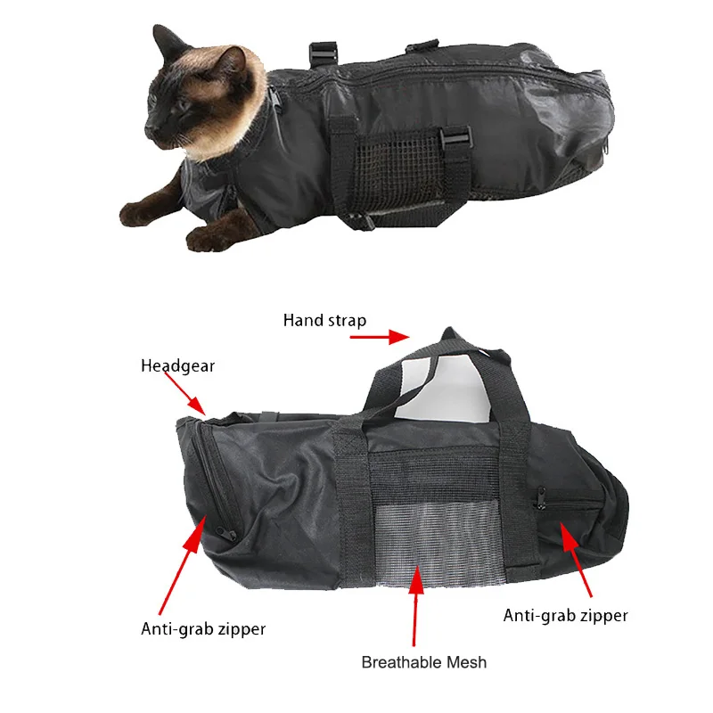 Многофункциональная сумка для груминга кошек, прочная удерживающая сумка для кошек, сумка-переноска для кошачьей мордочки, для купания, для ногтей, для чистки, красивые товары для домашних животных