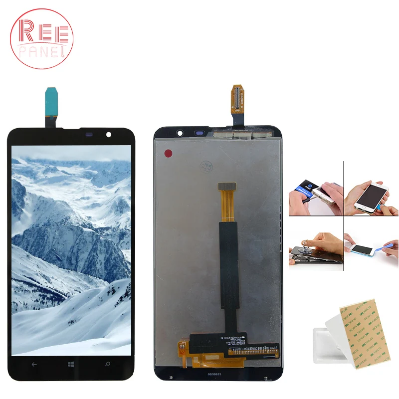 

Original LCD For NOKIA Lumia 1320 Display Touch Screen For 6.0'' 1280x720 1320 Display Digitizer Replacement with frame+tool