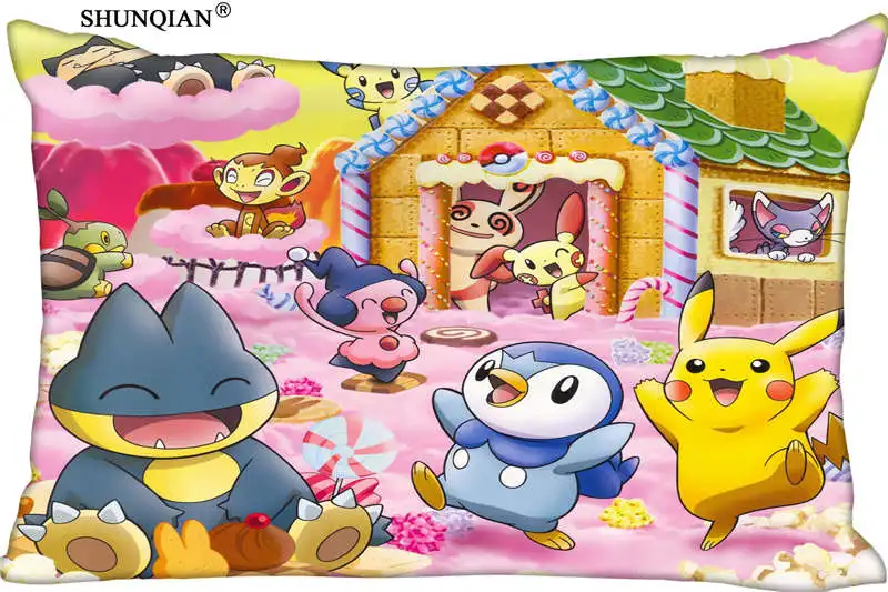 20 Pillowcase Покемон прямоугольник Подушки Детские крышка Размеры 45x35 см(одна сторона) принт пользовательских молнии полиэстер хлопок Подушки Детские случае - Цвет: 20 Pillowcase