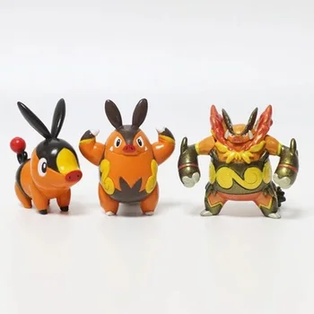 

Original Tepig Pignite Emboar anime cartoon action & toy figures Collection model toy KEN HU STORE pks