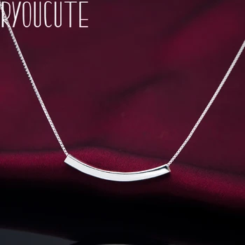

RYOUCUTE 100% Real Pure Silver Color Jewelry Boho Long Chain Round Line Choker Necklaces For Women Gifts Kolye Collar