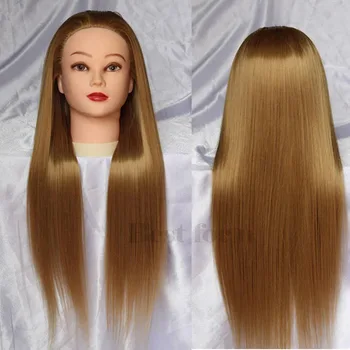

Free Shipping Hairdresser Practice Mannequin Head Dummy Mannequin Head Hair Styling Mannequins Long Hair Make Up Mannequin Head