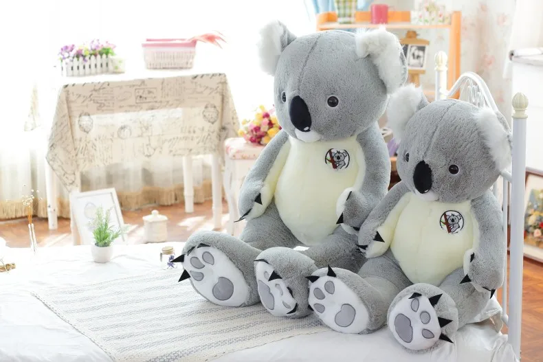 Мягкие плюшевые игрушки огромный 150 см серый коала плюшевые игрушки куклы Мягкие обниматься Рождество подарок B0276