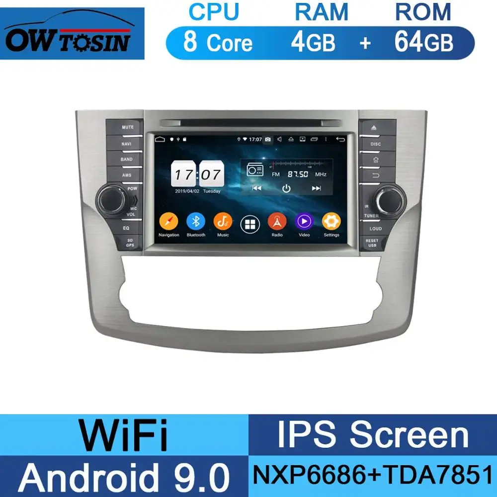 8" IPS Octa 8 Core 4GB RAM+64GB ROM Android 9.0 Car DVD Radio GPS Navi For Toyota Avalon 2011 2012 2013 DSP CarPlay Parrot BT - Цвет: 64G