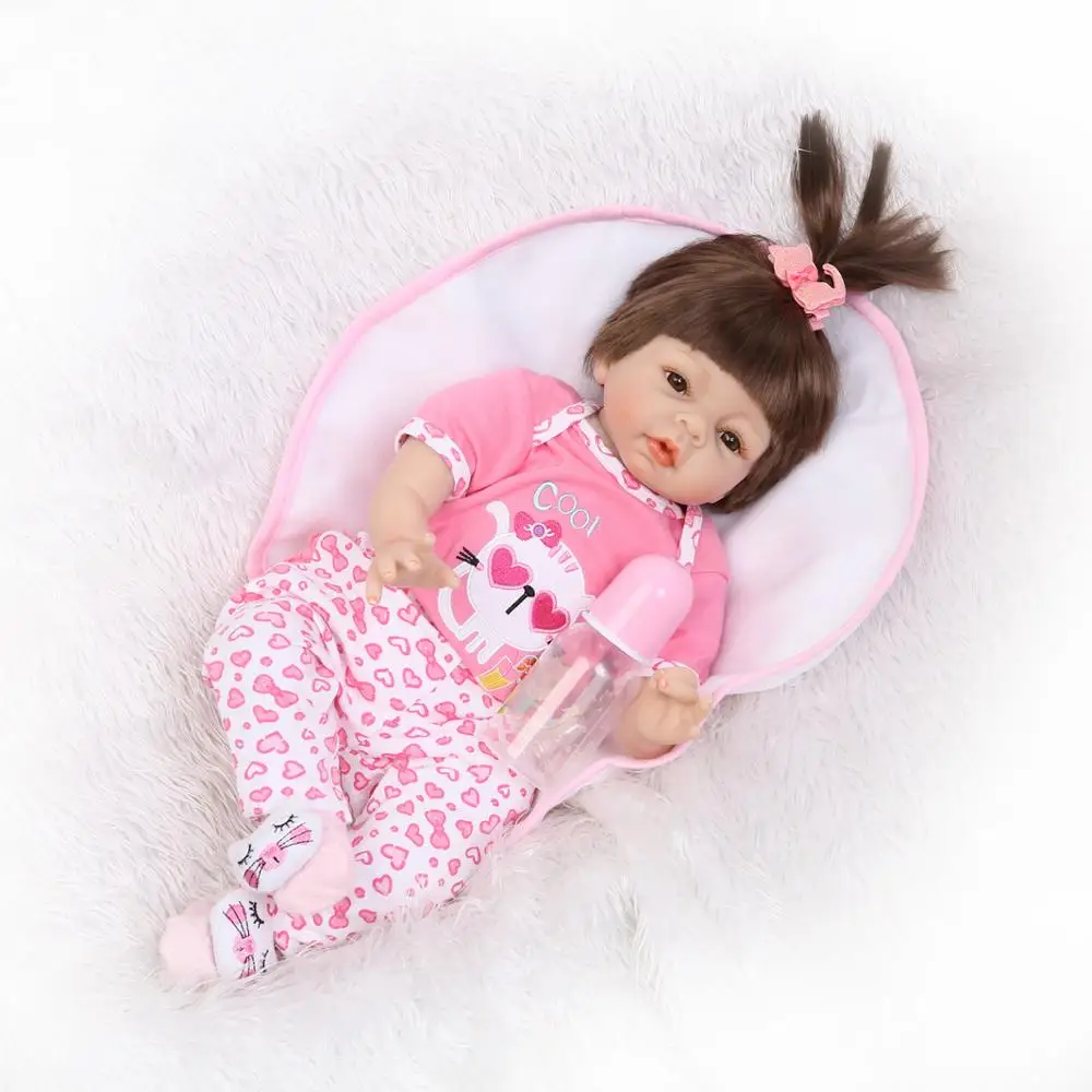 55 см мягкие Средства ухода за кожей Slicone Reborn Baby Doll Игрушечные лошадки поддельные девочка кукла реборн реалистичные Bebe живые возрождается