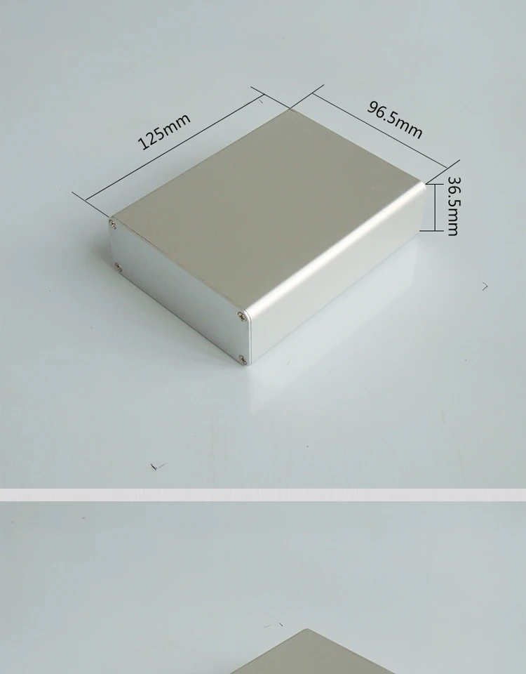 1 шт. алюминиевый корпус чехол для электроники проект чехол 36,5(H) x96,5(W) x125(L) мм 8232