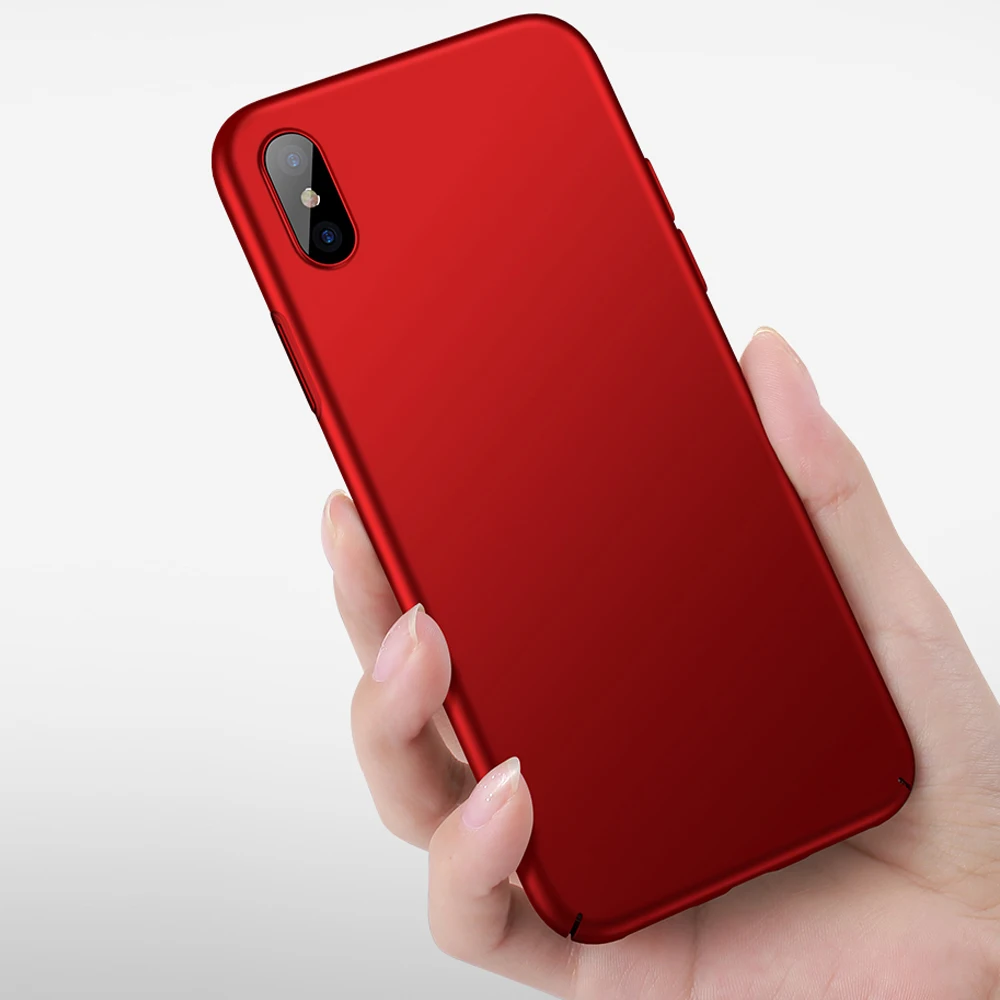 

Luxury Simple Phone Case For iPhone XS XR Smooth Matte Case For iPhone Xs max UltraBack Phone Cover For iPhone 7 8 Plus case