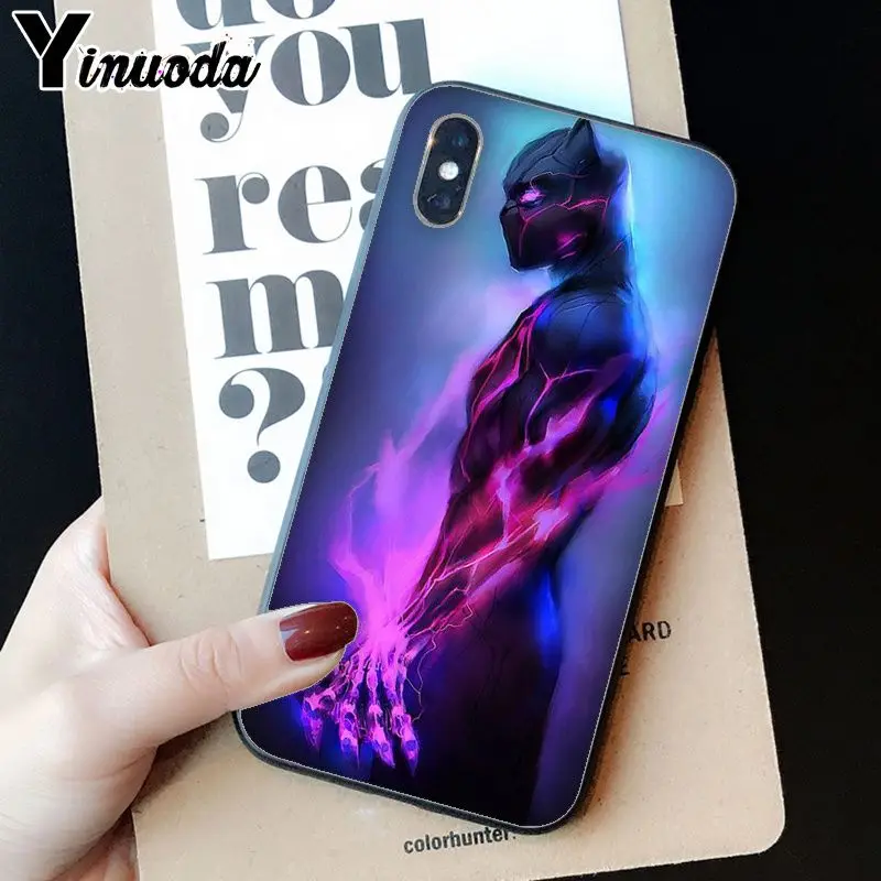 Yinuoda Marvel Heroes Черная пантера Новинка чехол для телефона Fundas для Apple iPhone 8 7 6 6 S плюс X XS MAX 5 5S SE XR крышка мобильного телефона