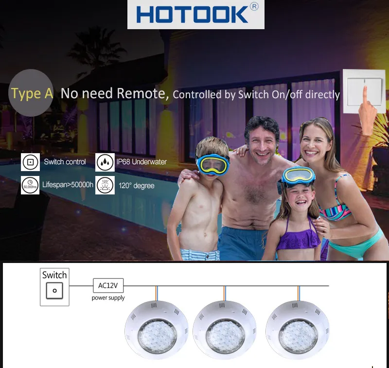 Bajo el agua llena de resina RGB LED piscina luz IP68 PAR56 pared LED piscina 35 W 42 w 12 V piscinas de Spa estanque