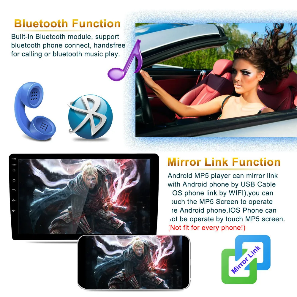 9/10. 1 дюймов Android 8. 1 Автомагнитола 2 Din автомагнитола Автомобильная стерео Автомагнитола Wifi FM Bluetooth стерео 2Din Gps 45