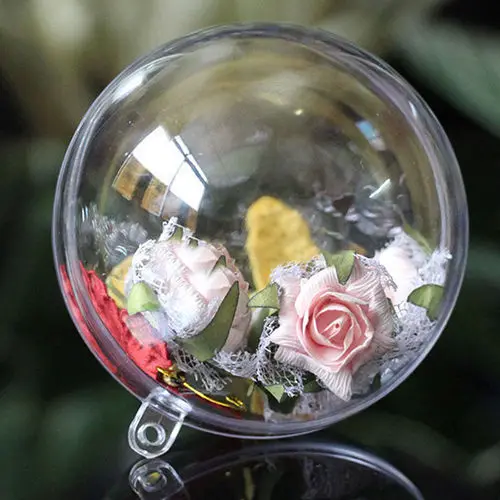 

10pcs Plastic Christmas Decorations Ball Transparent Open Clear Baubles Ornament Gift Present Box Decoration Party Navidad