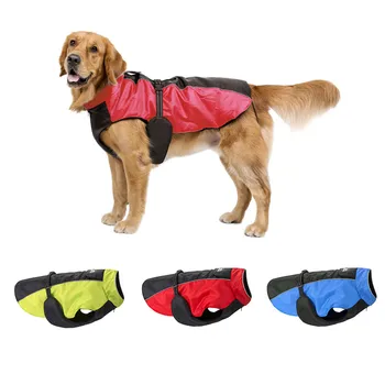 

Newest Pet Clothes Big Dog Jacket Outdoor Multicolor Waterproof Poncho With Belt Reflective Strip Winter Dog Jacket Wholesale