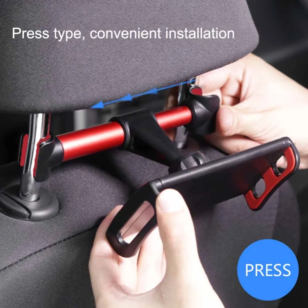 

New Universal Car Chair Mounted Bracket Phone Holder 360°Car Seat Back Headrest Mount Adjustable Car Holder for iPhone/iPad