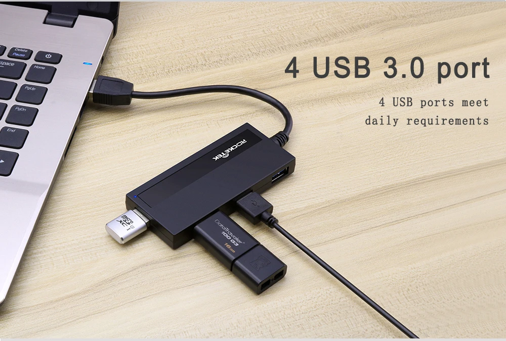 Rocketek Мульти usb 3,0 2,0 type c концентратор 4 порта адаптер сплиттер интерфейс питания Для iMac MacBook Air usb3.0 ПК компьютер Ноутбук