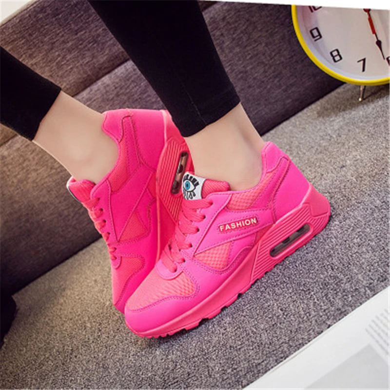 

MYNEYGRE Women's movement casual shoes 2018 spring The New Air cushion shoes Increase student Travel shoes Flat shoes