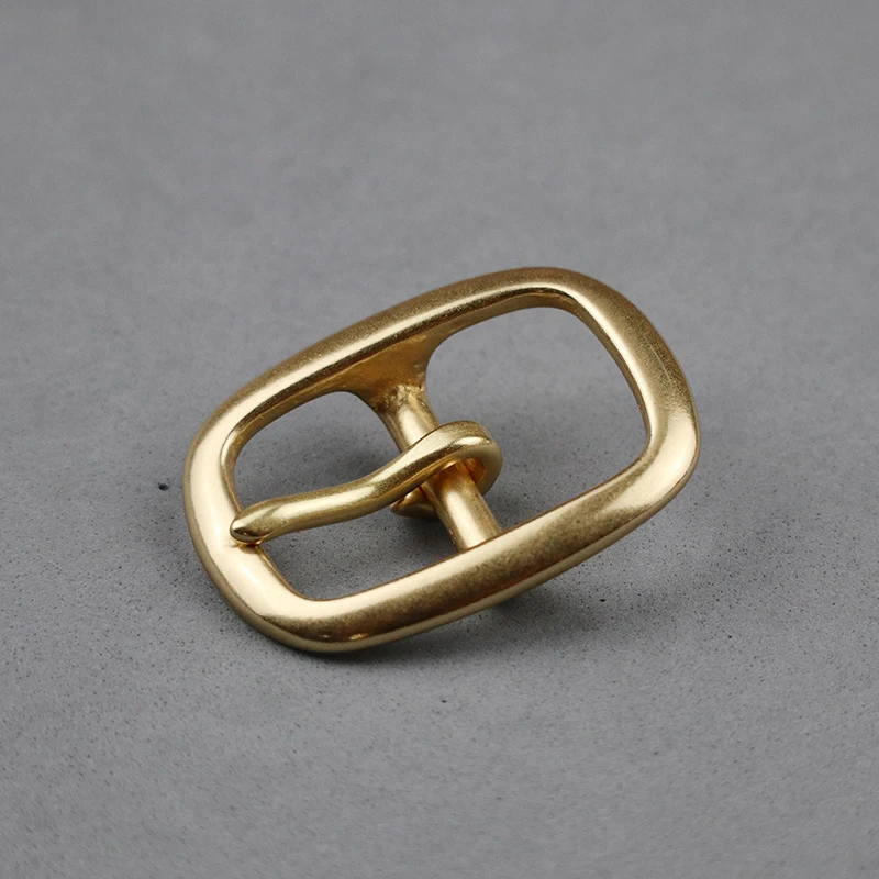 DIY Leathercraft Hardware BOR Solid Brass Belt Buckle For Men Center