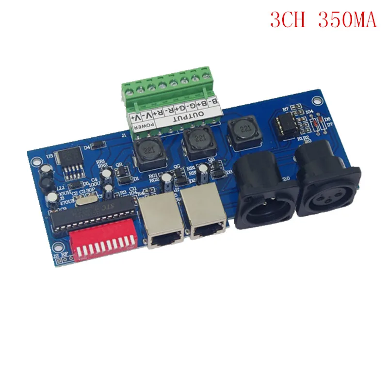 

best price 1 pcs DC 12-24V constant current 350ma 3 channel DMX512 decoder