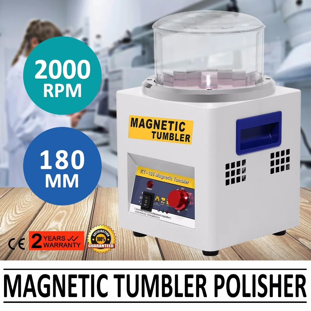 

MAGNETIC TUMBLER JEWELRY POLISHER MACHINE FINISHER DIAMONDS 180MM KT185 UPDATED