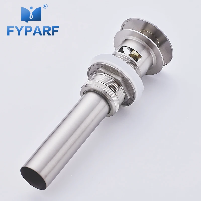 FYPARF никелевая матовая сливная пробка раковина всплывающие отходы тщеславие