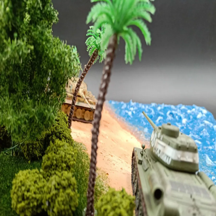 architecture model miniature bush tree in ho train layout (7)