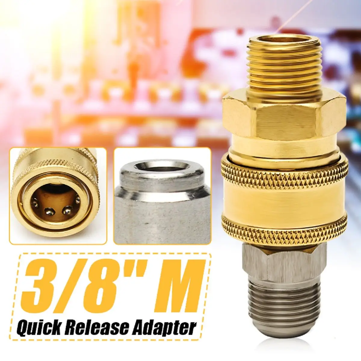 Pressure Washer Quick Release 14.8mm Coupling Male M18 Male Probe
