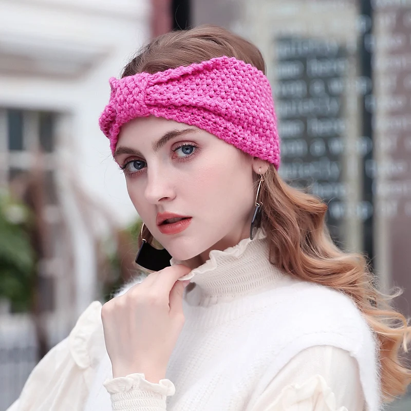 Buy Soft Knitted Elastic Headband Women Wool Winter