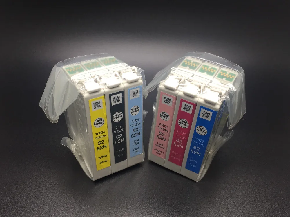 

2 sets/lot 82N ink cartridge genuine ink cartridges for Epson R270/R290/R295/R390 printer