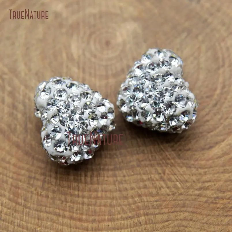 20171218-BE9071- Clay Beads Pave White Rhinestone Heart Shape Beads_1