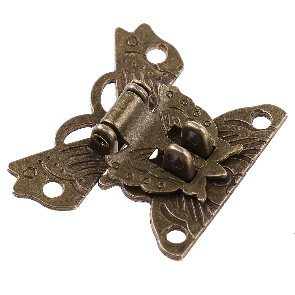 1pc Antique Butterfly Latch Hasp for Wooden Jewellery Box Cabinet Decoration