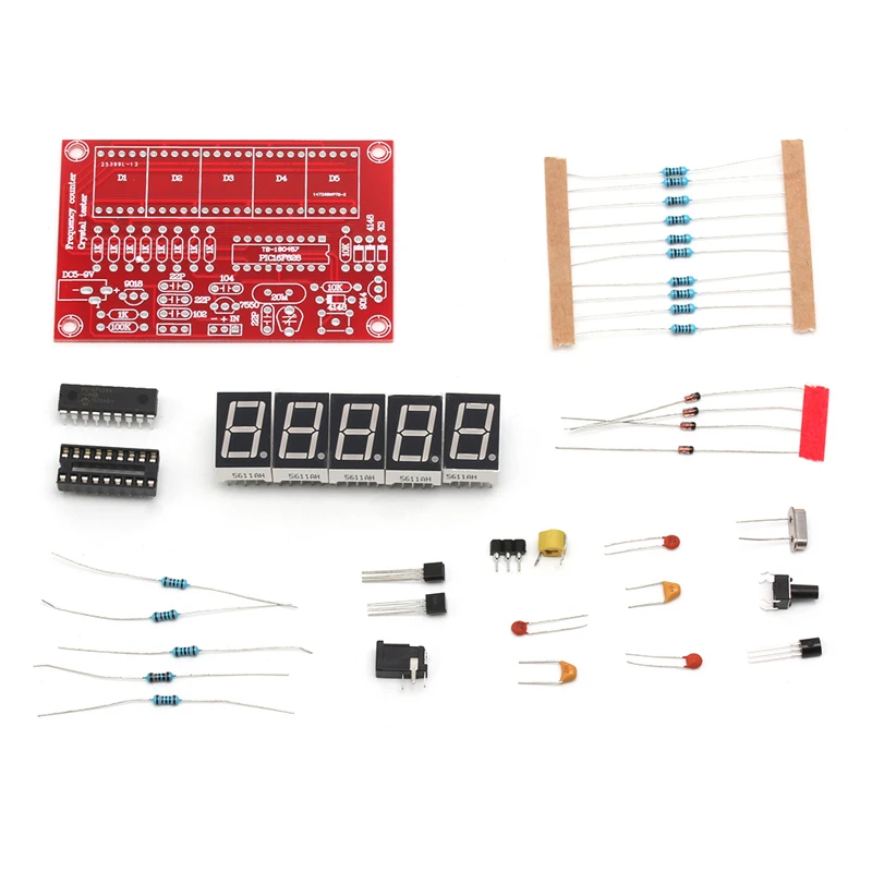 

High Quality 1Hz-50MHz Crystal Oscillator Frequency Counter Meter 5-Digital LED Display Kit
