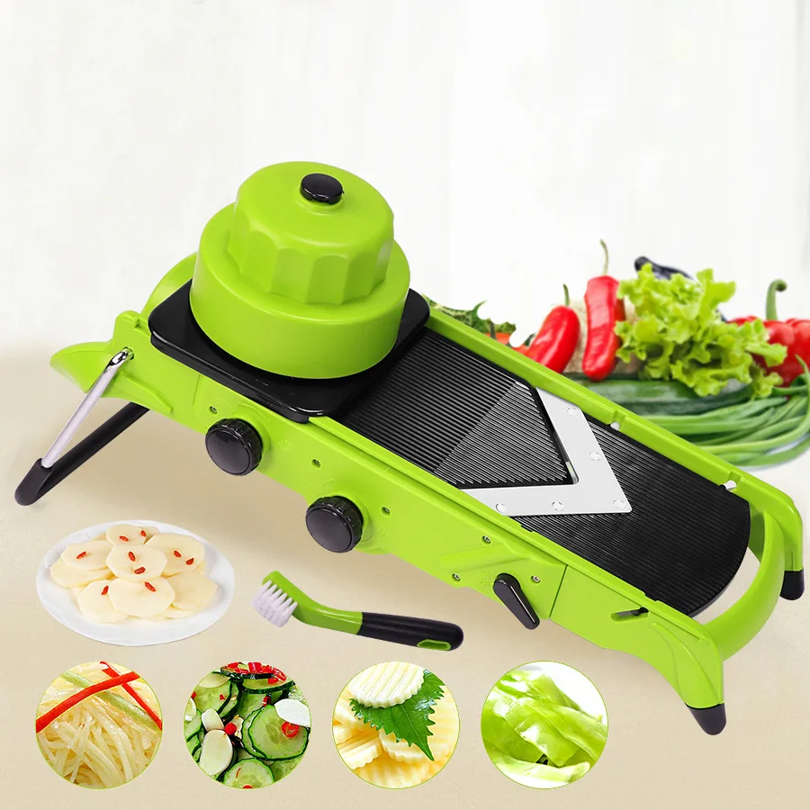 

Manual Vegetable Cutter Professional Grater With Adjustable 304 Stainless Steel Blades Vegetable Kitchen Tool Multi-function