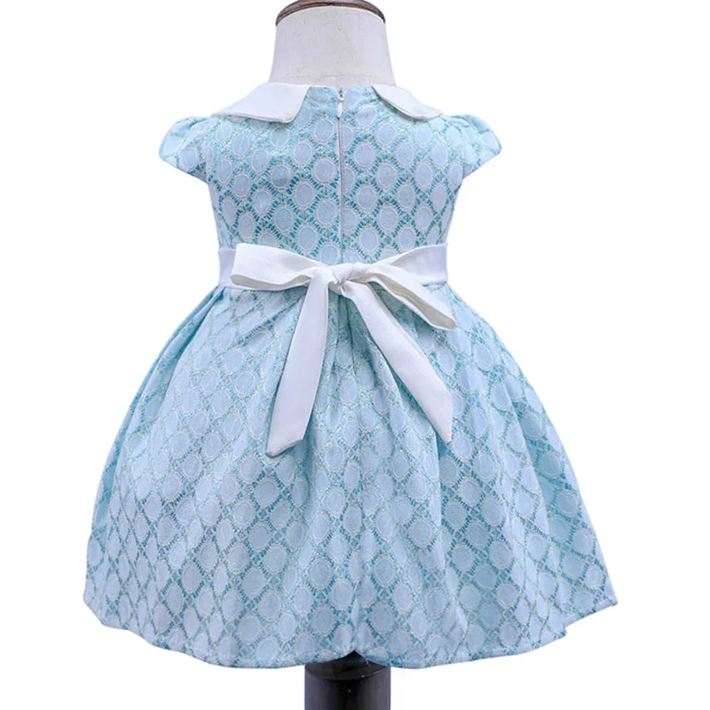 Детская модная одежда для девочек платье Летняя одежда для малышей Дети хлопок вышитые цветы платья Vestido для маленьких девочек праздничное