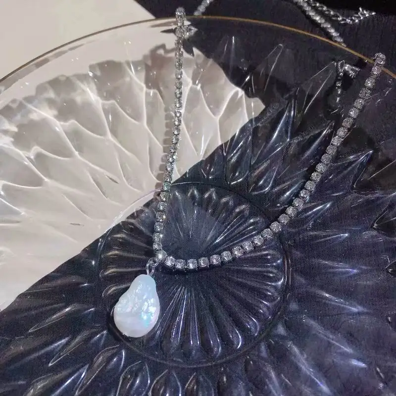 Модное женское ожерелье-чокер в богемном стиле с кристаллами барокко, жемчужные ожерелья и кулоны, Свадебные Украшения ручной работы