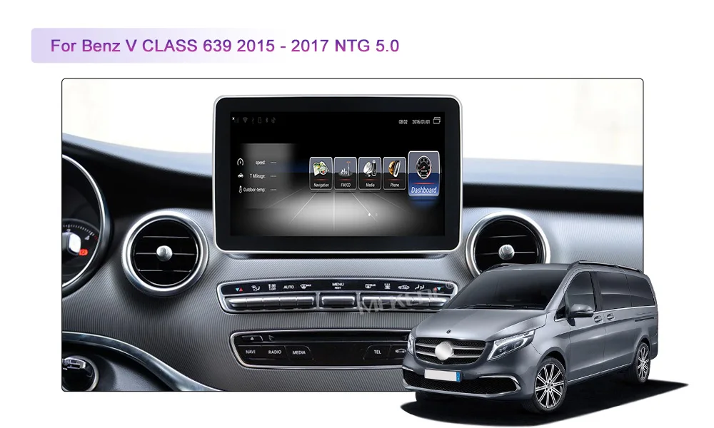 Flash Deal Android 7.1 4G LTE 4-Core RAM 3G+32G Car Radio GPS Navigation WiFi Bluetooth Head Unit Screen for Mercedes BENZ V CLASS 639 5