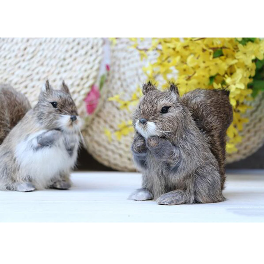 

Artificial Simulation Squirrels Soft Toy Lifelike Home Desktop Decor Gift