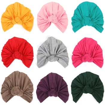 

Head Muslim Cotton Popular Elastic Turban Stretchy Knot For Women Hair Accessories 1PC Lady Hat Headbands Hot Sale