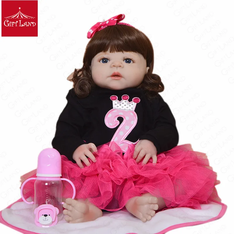 

Reborn Baby Doll Full Silicone Victoria Boneca Bed Time Playmate Newborn Princess Bebe Reborn Corpo De Silicone Inteiro Realista