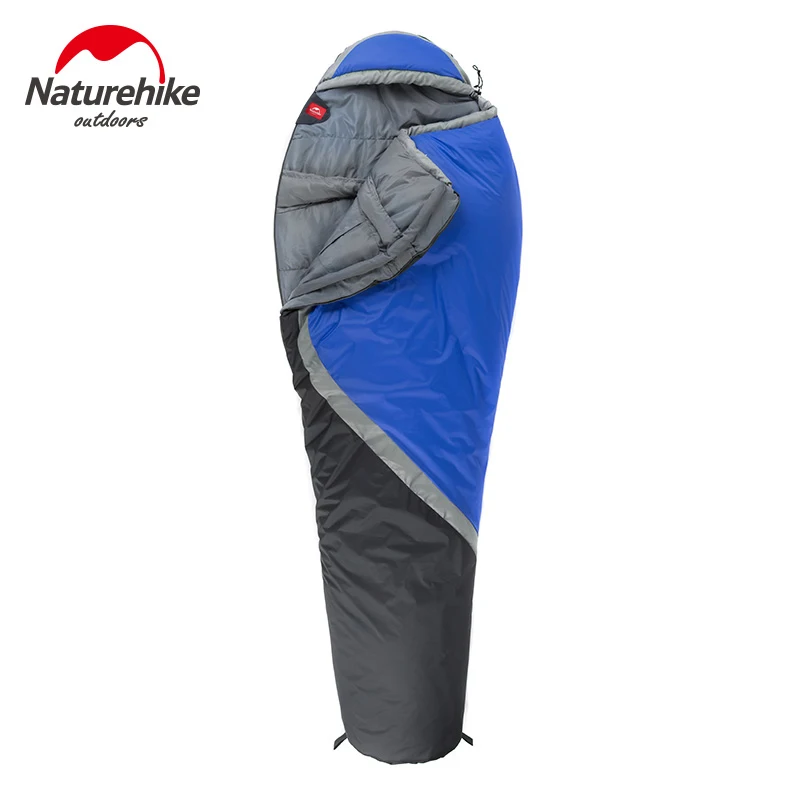 Free Shipping  Naturehike Camping Mummy Shape Sleeping Bag Fleece Splicing Single Sleeping Bag for Winter Hiking C